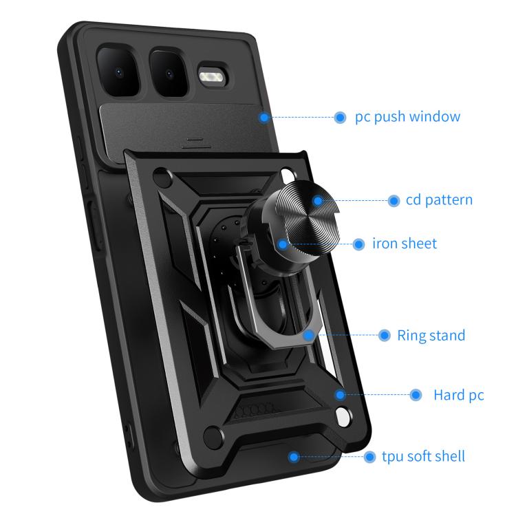 Sliding Camera Cover Design TPU+PC Phone Case, For Infinix Smart 10 Plus 4G, For Infinix GT 30 Pro, For Infinix Note 50s, For Infinix Note 50x, For Infinix Note 50 Pro 4G, For Infinix Hot 50 Pro 4G