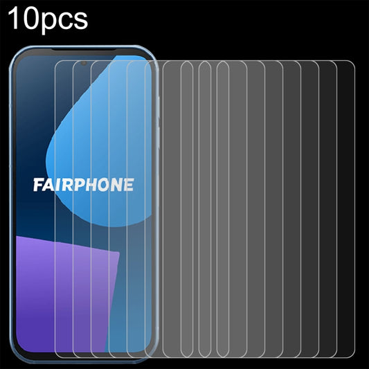 10pcs 0.26mm 9H 2.5D Tempered Glass Film, For Fairphone 5