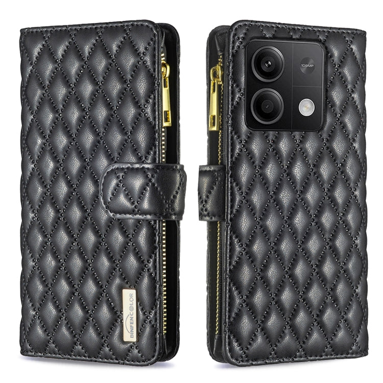 Diamond Lattice Zipper Wallet Leather Flip Phone Case, For Xiaomi Redmi Note 13, For Xiaomi Redmi Note 13 Pro+ 5G, For Xiaomi Redmi Note 13 Pro 5G