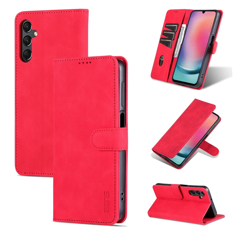 AZNS Skin Feel Calf Texture Flip Leather Phone Case, For Samsung Galaxy A24 4G / A25, For Samsung Galaxy S24 Ultra 5G, For Samsung Galaxy A55 5G, For Samsung Galaxy A35 5G, For Samsung Galaxy S24+ 5G, For Samsung Galaxy S24 5G, For Samsung Galaxy A15  ...