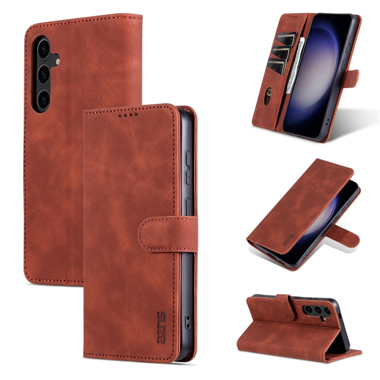 AZNS Skin Feel Calf Texture Flip Leather Phone Case, For Samsung Galaxy A35 5G, For Samsung Galaxy A24 4G / A25, For Samsung Galaxy S24 Ultra 5G, For Samsung Galaxy A55 5G, For Samsung Galaxy S24+ 5G, For Samsung Galaxy S24 5G, For Samsung Galaxy A15  ...