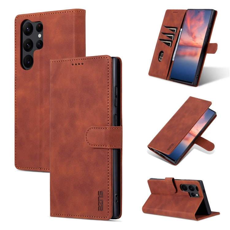 AZNS Skin Feel Calf Texture Flip Leather Phone Case, For Samsung Galaxy A24 4G / A25, For Samsung Galaxy S24 Ultra 5G, For Samsung Galaxy A55 5G, For Samsung Galaxy A35 5G, For Samsung Galaxy S24+ 5G, For Samsung Galaxy S24 5G, For Samsung Galaxy A15  ...