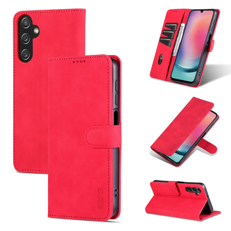 AZNS Skin Feel Calf Texture Flip Leather Phone Case, For Samsung Galaxy A35 5G, For Samsung Galaxy A24 4G / A25, For Samsung Galaxy S24 Ultra 5G, For Samsung Galaxy A55 5G, For Samsung Galaxy S24+ 5G, For Samsung Galaxy S24 5G, For Samsung Galaxy A15  ...
