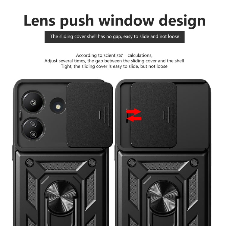 Sliding Camera Cover Design TPU Hybrid PC Phone Case, For Xiaomi Redmi 13C 4G, For Xiaomi Redmi Note 13 Pro 5G, For Xiaomi Redmi K60 Ultra 5G, For Xiaomi 13T/13T Pro/Redmi K60 Ultra, For Xiaomi Redmi A1+