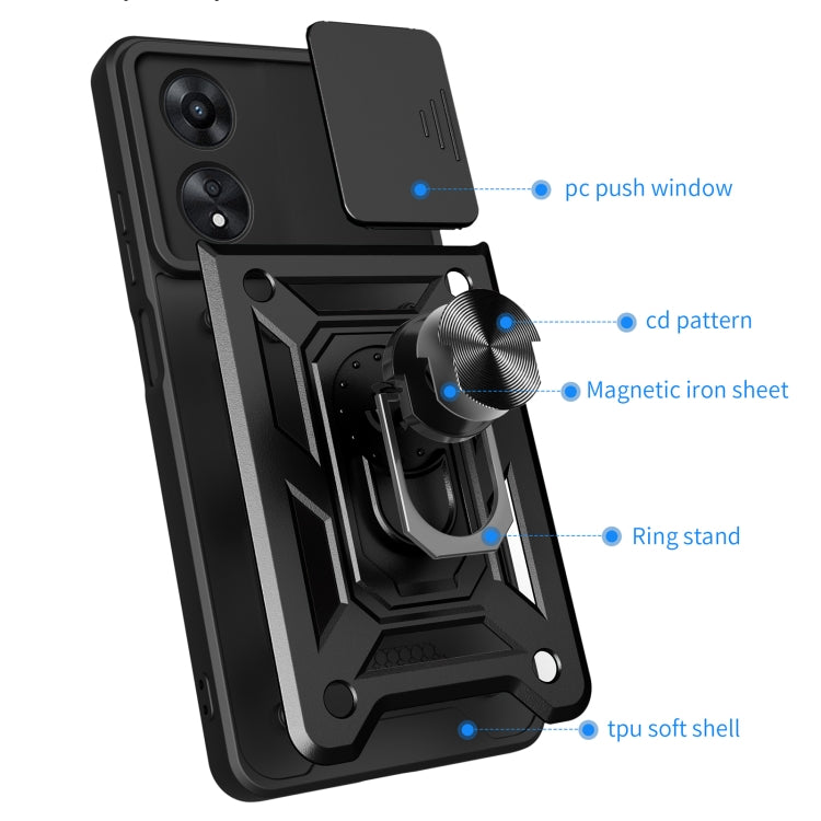 Sliding Camera Cover Design TPU+PC Phone Case, For OPPO A58 4G Global, For OPPO Find X8 Pro, For OPPO Reno5 4G / 5G, For OPPO A79 5G Global
