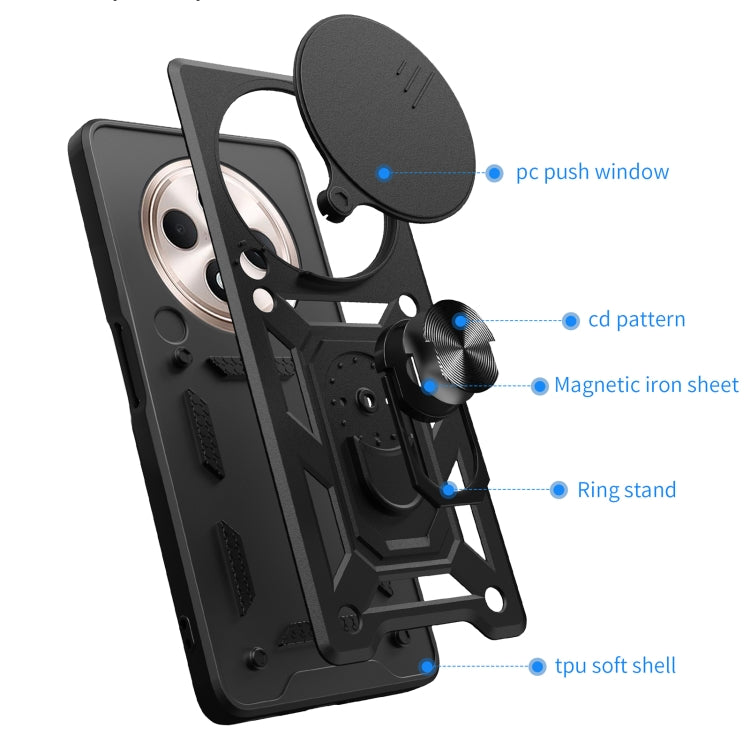 Sliding Camera Cover Design TPU+PC Phone Case, For OPPO Reno12 F 5G Global, For OPPO Reno12 Pro 5G Global, For OPPO F27 Pro / F27 Pro+ Global, For OPPO A60 4G, For OPPO A38 4G Global, For OPPO A58 4G Global, For OPPO Find X8 Pro