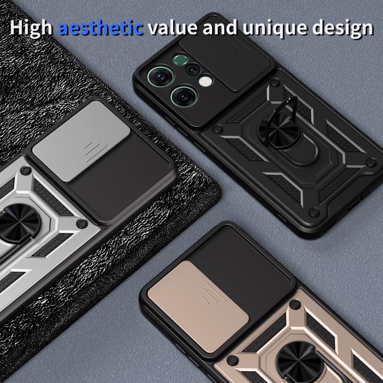 Sliding Camera Cover Design TPU+PC Phone Case, For OPPO Reno14 5G Global, For OPPO F29 Pro 5G, For OPPO Reno13 F 4G / 5G, For OPPO Find X8, For OPPO A3x 5G India / A3x 4G, For OPPO A3 Pro 5G India / A80 5G