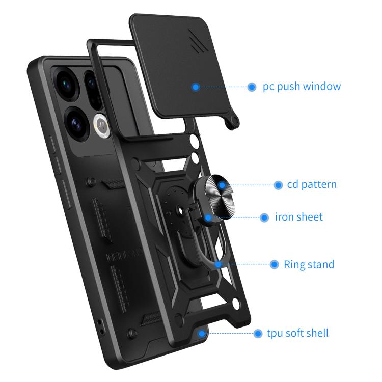 Sliding Camera Cover Design TPU+PC Phone Case, For OPPO Find X9, For OPPO A6 Pro 4G / 5G / F31 5G, For OPPO F31 Pro 5G, For OPPO Find X9 Pro, For OPPO Reno14 F 5G Global, For OPPO A5 5G Global