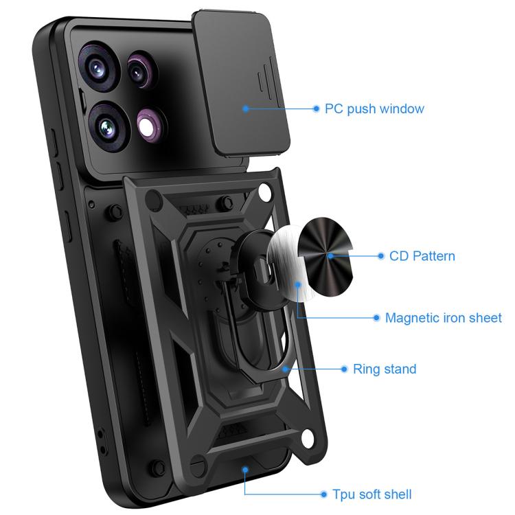 Sliding Camera Cover Design TPU+PC Phone Case, For OPPO Reno16 F 5G Global, For OPPO Reno16 5G Global, For OPPO Find X9 Ultra, For OPPO Reno15 F 5G / Reno 15c 5G Global, For OPPO A6x 4G Global, For OPPO A6x 5G Global