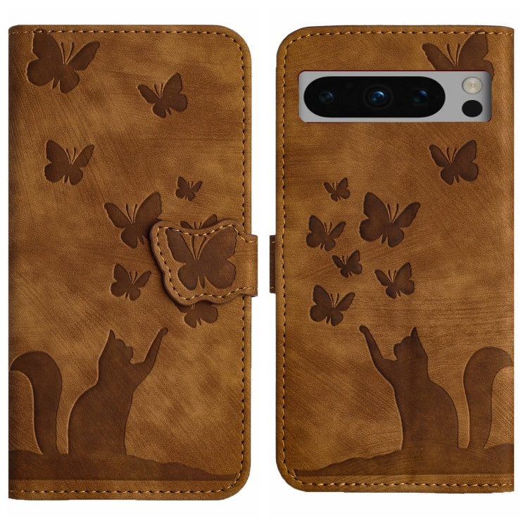 Butterfly Cat Embossing Flip Leather Phone Case, For Google Pixel 11 Pro XL, For Google Pixel 11 / 11 Pro, For Google Pixel 10a, For Google Pixel 9 Pro XL / 10 Pro XL, For Google Pixel 9 / 10 Pro, For Google Pixel 8 Pro, For Google Pixel 8             ...