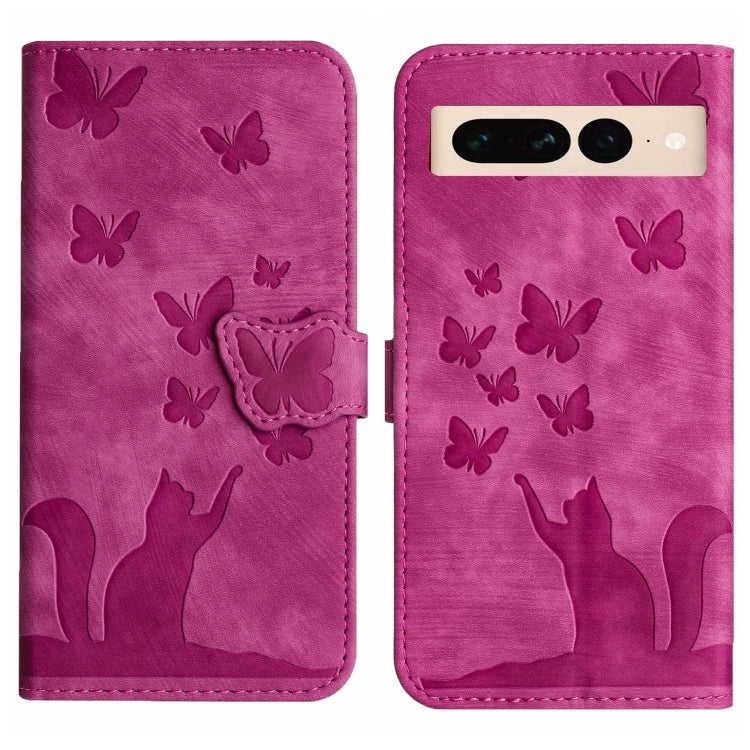 Butterfly Cat Embossing Flip Leather Phone Case, For Google Pixel 11 Pro XL, For Google Pixel 11 / 11 Pro, For Google Pixel 10a, For Google Pixel 9 Pro XL / 10 Pro XL, For Google Pixel 9 / 10 Pro, For Google Pixel 8 Pro, For Google Pixel 8             ...