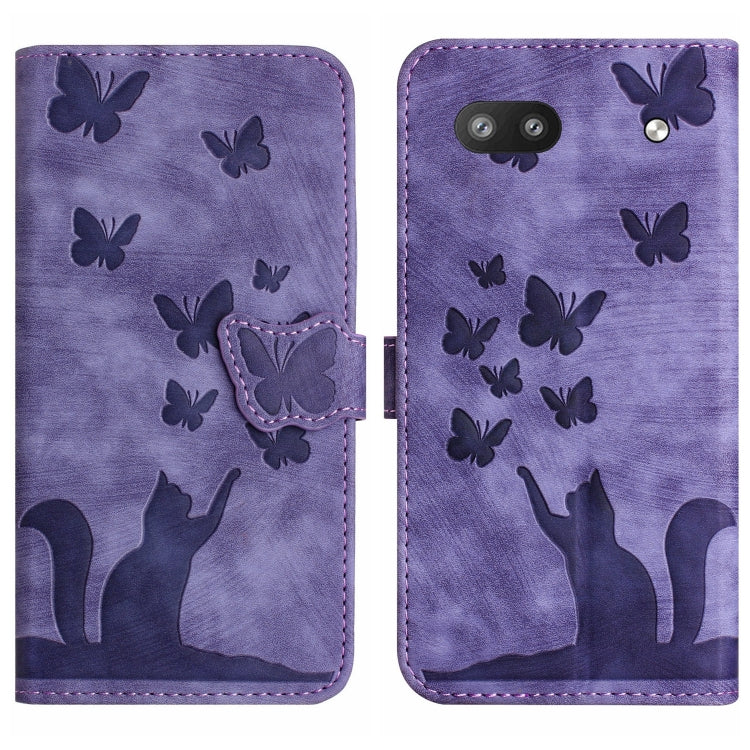 Butterfly Cat Embossing Flip Leather Phone Case, For Google Pixel 7, For Google Pixel 6a, For Google Pixel 6 Pro, For Google Pixel 6