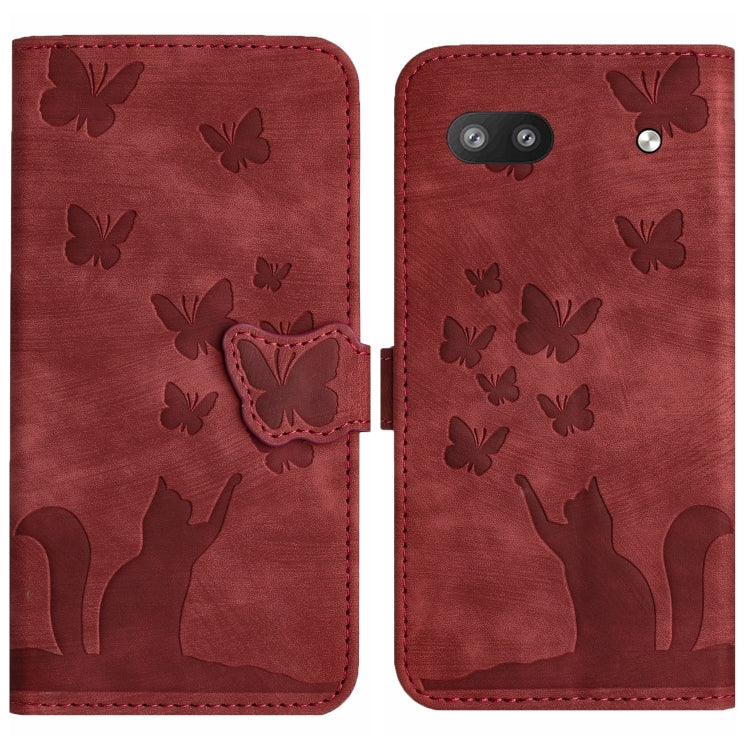 Butterfly Cat Embossing Flip Leather Phone Case, For Google Pixel 7, For Google Pixel 6a, For Google Pixel 6 Pro, For Google Pixel 6