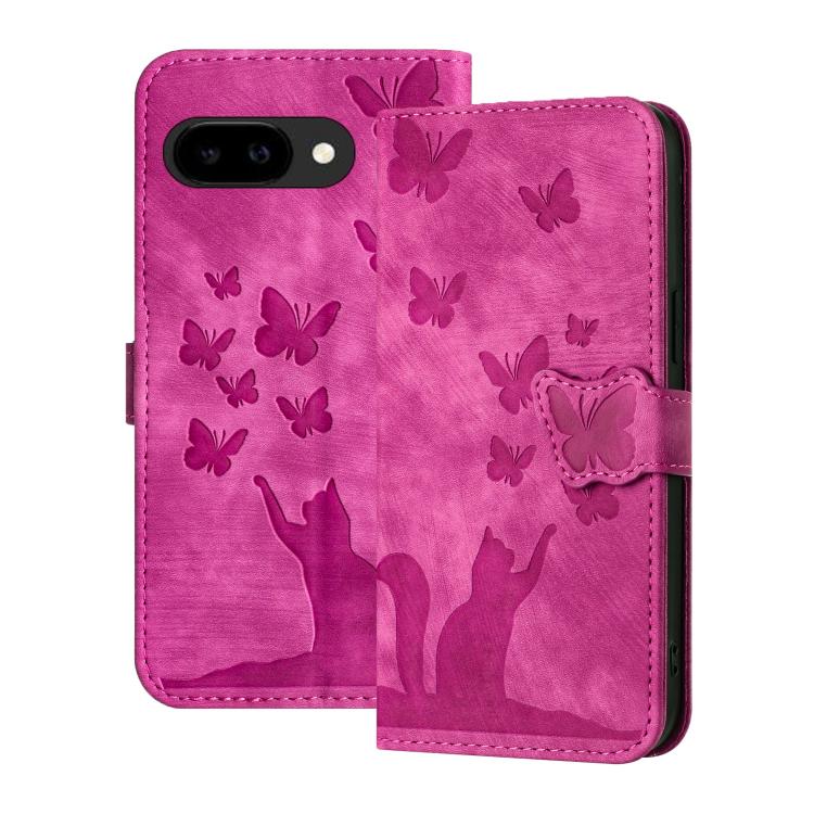 Butterfly Cat Embossing Flip Leather Phone Case, For Google Pixel 11 Pro XL, For Google Pixel 11 / 11 Pro, For Google Pixel 10a, For Google Pixel 9 Pro XL / 10 Pro XL, For Google Pixel 9 / 10 Pro, For Google Pixel 8 Pro, For Google Pixel 8             ...