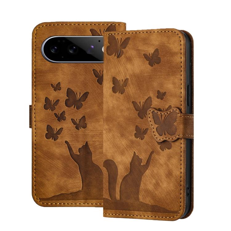 Butterfly Cat Embossing Flip Leather Phone Case, For Google Pixel 11 Pro XL, For Google Pixel 11 / 11 Pro, For Google Pixel 10a, For Google Pixel 9 Pro XL / 10 Pro XL, For Google Pixel 9 / 10 Pro, For Google Pixel 8 Pro, For Google Pixel 8             ...