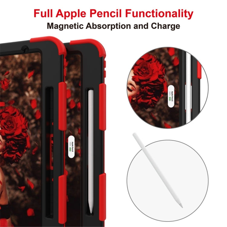 For iPad Pro 12.9 (2018) / (2020) Shockproof Two-Color Silicone Protective Case with Holder, For iPad Pro 12.9 (2018) / (2020)