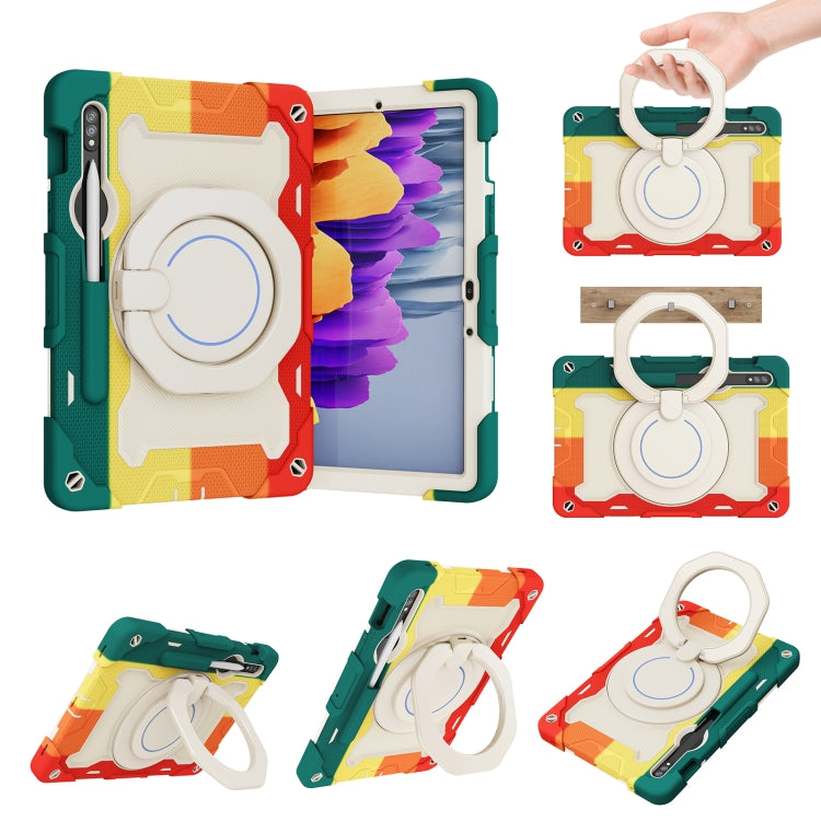 Armor Portable Rotating Ring Holder Silicone Tablet Case, For Samsung Galaxy Tab A11+ / A9+, For Samsung Galaxy Tab A11 / A9, For Samsung Galaxy Tab S10 Lite / S10 FE, For Samsung Galaxy Tab S11 Ultra, For Samsung Galaxy Tab S10 FE+                    ...