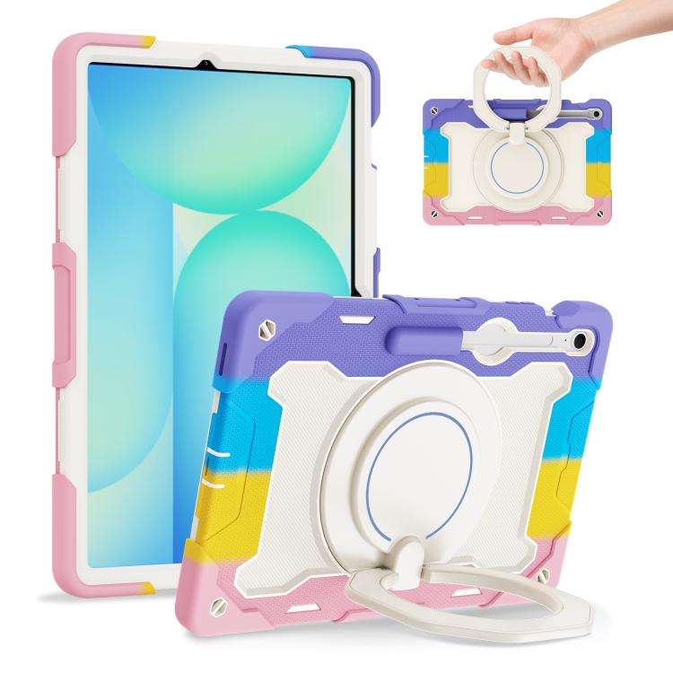 Armor Portable Rotating Ring Holder Silicone Tablet Case, For Samsung Galaxy Tab A11+ / A9+, For Samsung Galaxy Tab A11 / A9, For Samsung Galaxy Tab S10 Lite / S10 FE, For Samsung Galaxy Tab S11 Ultra, For Samsung Galaxy Tab S10 FE+                    ...