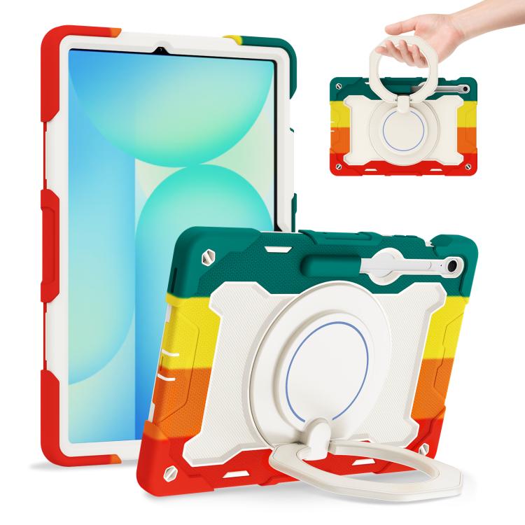 Armor Portable Rotating Ring Holder Silicone Tablet Case, For Samsung Galaxy Tab A11+ / A9+, For Samsung Galaxy Tab A11 / A9, For Samsung Galaxy Tab S10 Lite / S10 FE, For Samsung Galaxy Tab S11 Ultra, For Samsung Galaxy Tab S10 FE+                    ...