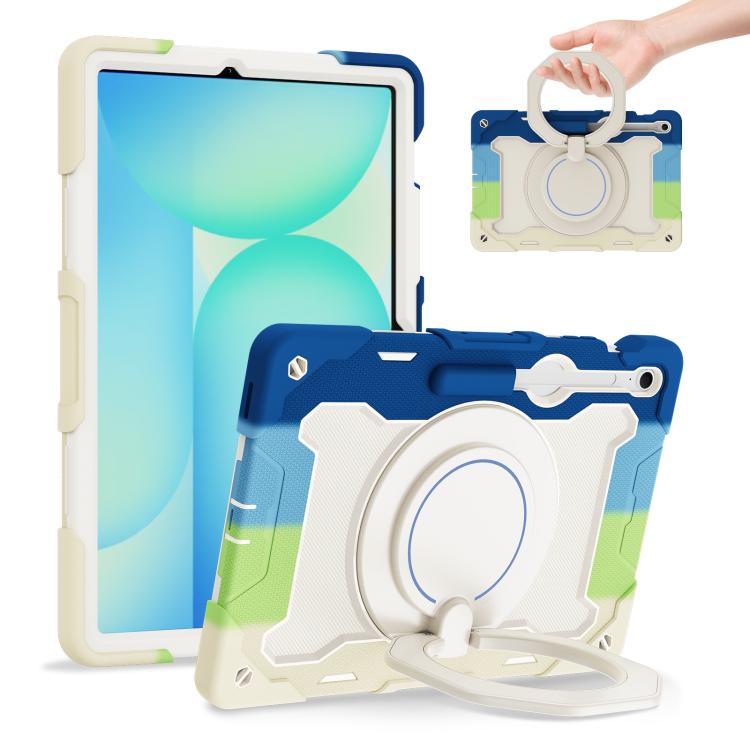 Armor Portable Rotating Ring Holder Silicone Tablet Case, For Samsung Galaxy Tab A11+ / A9+, For Samsung Galaxy Tab A11 / A9, For Samsung Galaxy Tab S10 Lite / S10 FE, For Samsung Galaxy Tab S11 Ultra, For Samsung Galaxy Tab S10 FE+                    ...