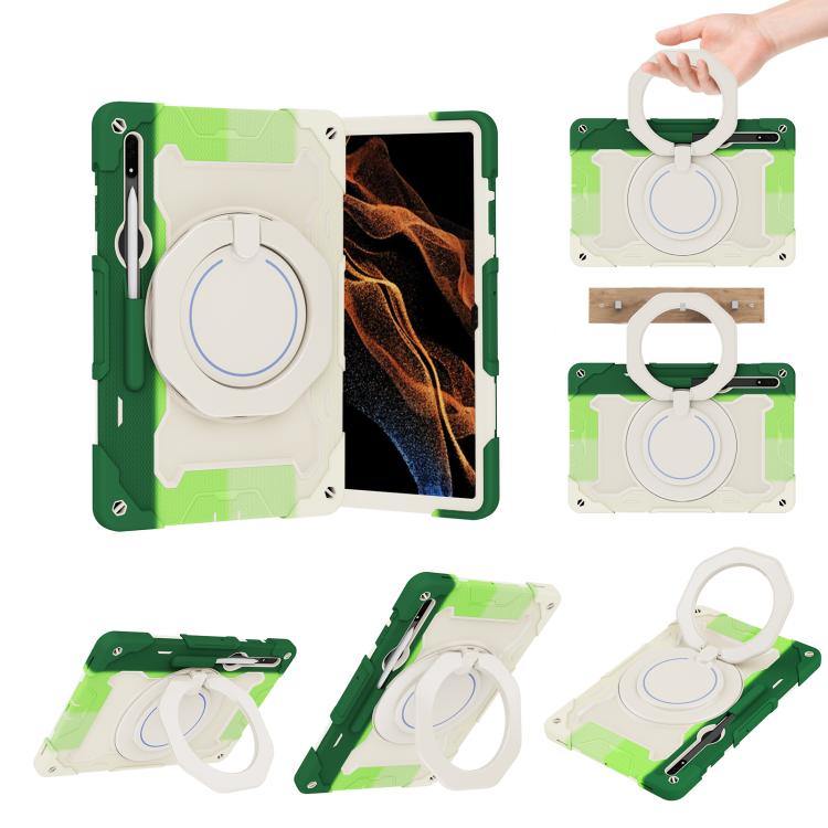 Armor Portable Rotating Ring Holder Silicone Tablet Case, For Samsung Galaxy Tab A11+ / A9+, For Samsung Galaxy Tab A11 / A9, For Samsung Galaxy Tab S10 Lite / S10 FE, For Samsung Galaxy Tab S11 Ultra, For Samsung Galaxy Tab S10 FE+                    ...