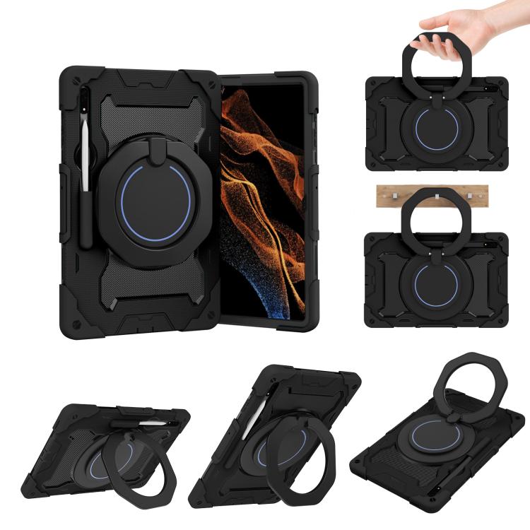 Armor Portable Rotating Ring Holder Silicone Tablet Case, For Samsung Galaxy Tab A11+ / A9+, For Samsung Galaxy Tab A11 / A9, For Samsung Galaxy Tab S10 Lite / S10 FE, For Samsung Galaxy Tab S11 Ultra, For Samsung Galaxy Tab S10 FE+                    ...