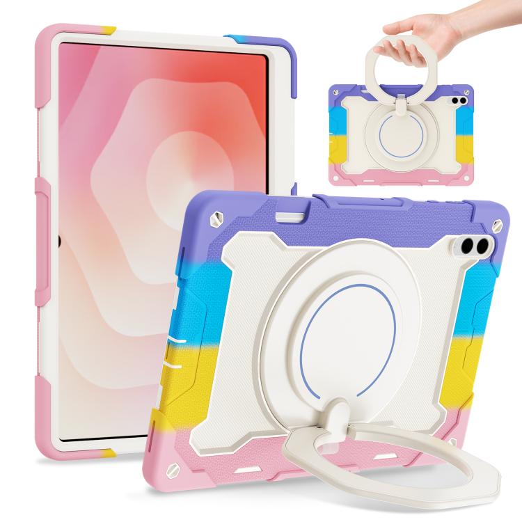 Armor Portable Rotating Ring Holder Silicone Tablet Case, For Samsung Galaxy Tab A11+ / A9+, For Samsung Galaxy Tab A11 / A9, For Samsung Galaxy Tab S10 Lite / S10 FE, For Samsung Galaxy Tab S11 Ultra, For Samsung Galaxy Tab S10 FE+                    ...