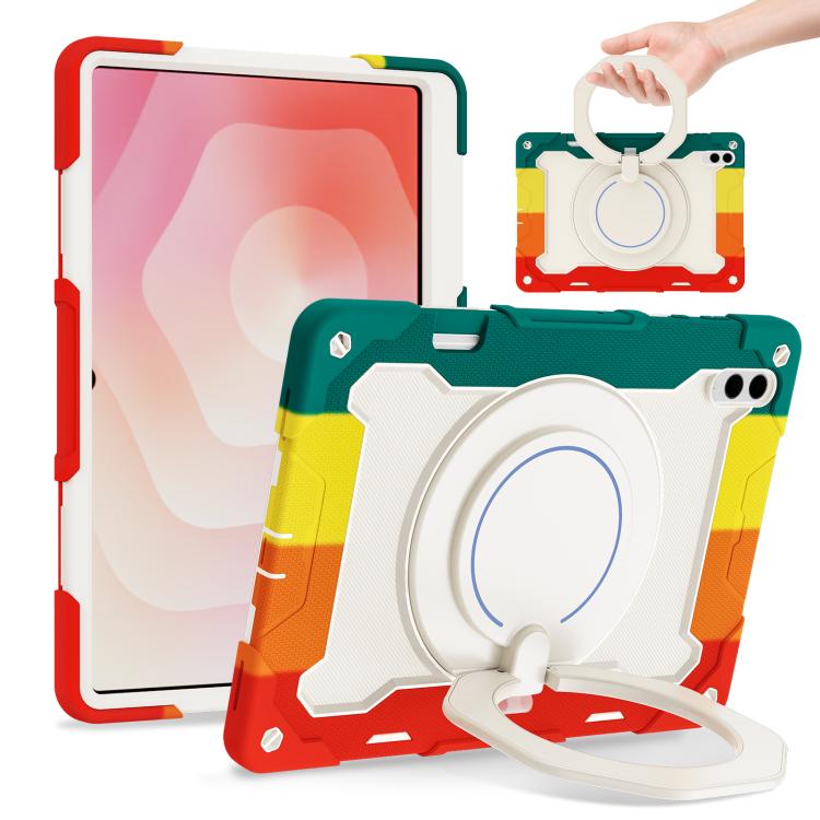 Armor Portable Rotating Ring Holder Silicone Tablet Case, For Samsung Galaxy Tab A11+ / A9+, For Samsung Galaxy Tab A11 / A9, For Samsung Galaxy Tab S10 Lite / S10 FE, For Samsung Galaxy Tab S11 Ultra, For Samsung Galaxy Tab S10 FE+                    ...