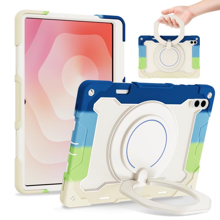Armor Portable Rotating Ring Holder Silicone Tablet Case, For Samsung Galaxy Tab A11+ / A9+, For Samsung Galaxy Tab A11 / A9, For Samsung Galaxy Tab S10 Lite / S10 FE, For Samsung Galaxy Tab S11 Ultra, For Samsung Galaxy Tab S10 FE+                    ...