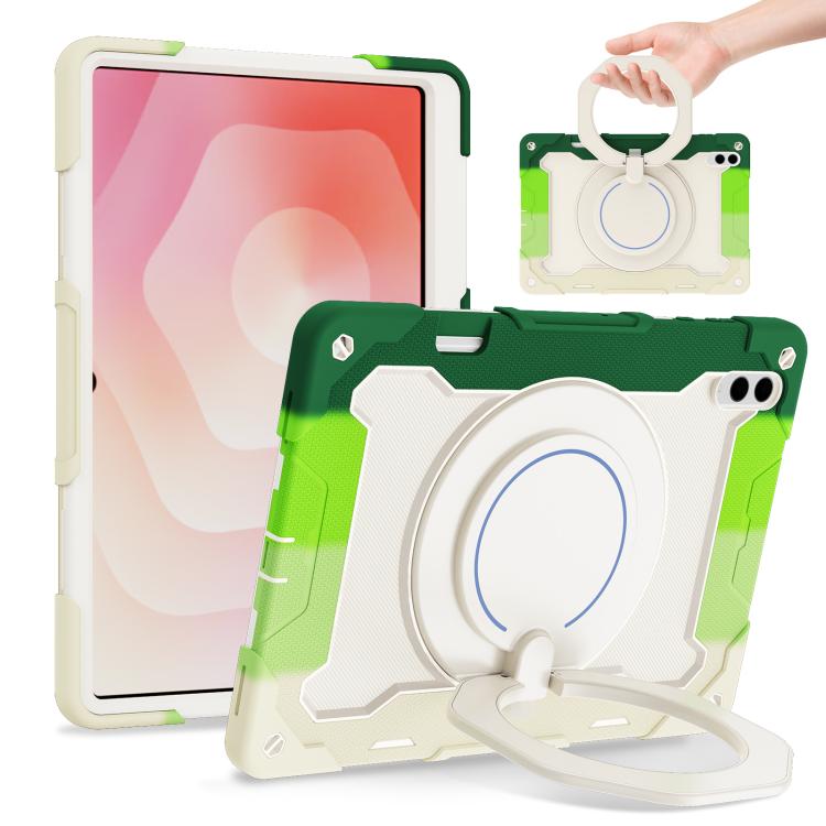 Armor Portable Rotating Ring Holder Silicone Tablet Case, For Samsung Galaxy Tab A11+ / A9+, For Samsung Galaxy Tab A11 / A9, For Samsung Galaxy Tab S10 Lite / S10 FE, For Samsung Galaxy Tab S11 Ultra, For Samsung Galaxy Tab S10 FE+                    ...
