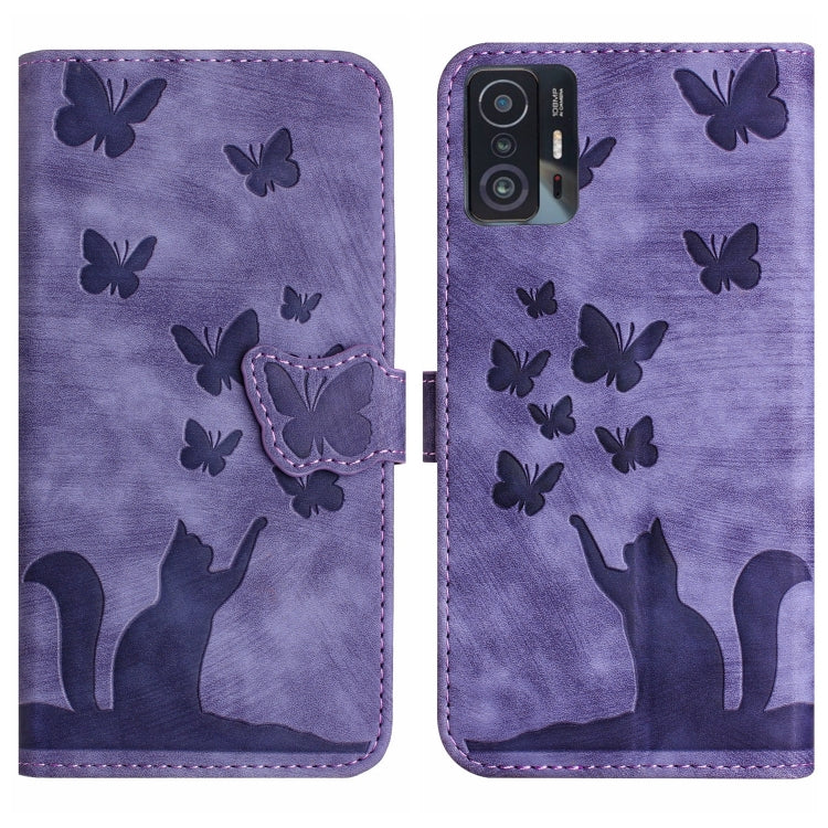 Butterfly Cat Embossing Flip Leather Phone Case, For Xiaomi Redmi 12 4G, For Xiaomi Redmi Note 11/Note 12S 4G Global, For Xiaomi Redmi Note 12 4G Global, For Xiaomi Poco X5 Pro / Redmi Note 12 Pro 5G, For Xiaomi Poco X5 / Redmi Note 12 5G              ...