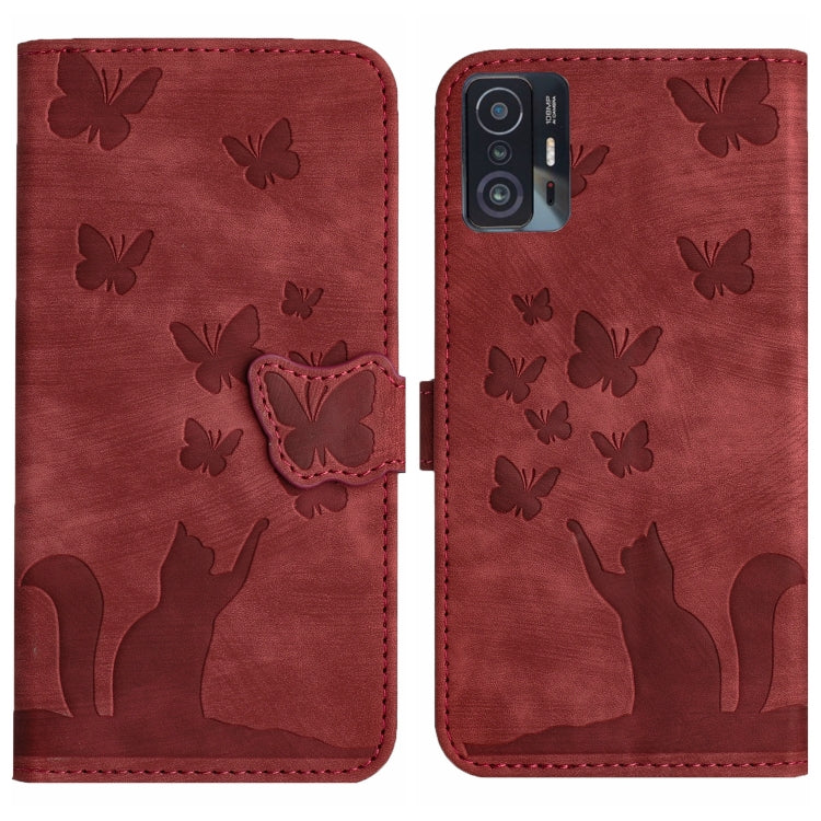Butterfly Cat Embossing Flip Leather Phone Case, For Xiaomi Redmi 12 4G, For Xiaomi Redmi Note 11/Note 12S 4G Global, For Xiaomi Redmi Note 12 4G Global, For Xiaomi Poco X5 Pro / Redmi Note 12 Pro 5G, For Xiaomi Poco X5 / Redmi Note 12 5G              ...