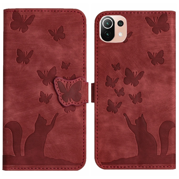 Butterfly Cat Embossing Flip Leather Phone Case, For Xiaomi Poco X3 / X3 NFC / X3 Pro, For Xiaomi Mi 11 Lite, For Xiaomi Redmi Note 10 / 10S, For Xiaomi Redmi Note 10 Pro, For Xiaomi Poco M3/Redmi Note 9 4G, For Xiaomi Redmi 9A, For Xiaomi Redmi 9     ...