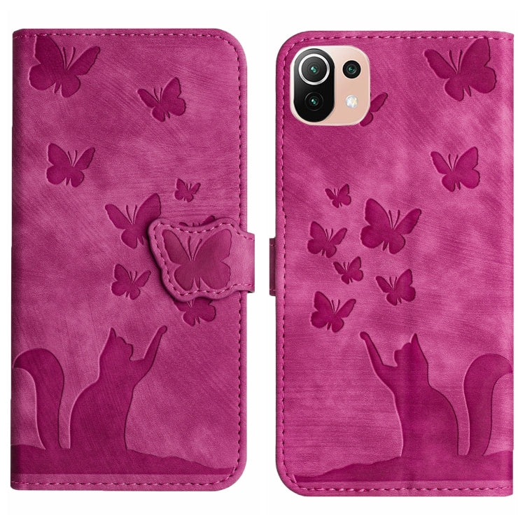 Butterfly Cat Embossing Flip Leather Phone Case, For Xiaomi Poco X3 / X3 NFC / X3 Pro, For Xiaomi Mi 11 Lite, For Xiaomi Redmi Note 10 / 10S, For Xiaomi Redmi Note 10 Pro, For Xiaomi Poco M3/Redmi Note 9 4G, For Xiaomi Redmi 9A, For Xiaomi Redmi 9     ...