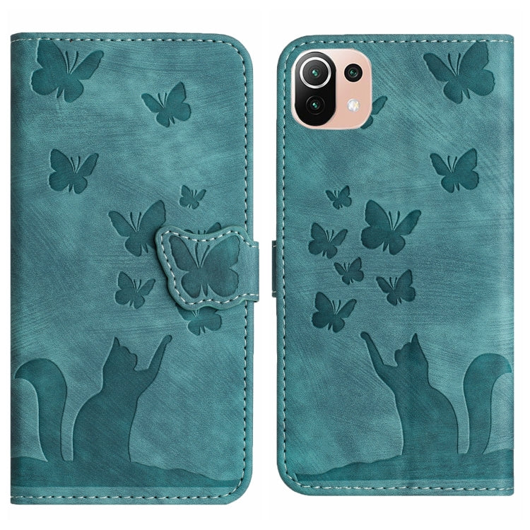 Butterfly Cat Embossing Flip Leather Phone Case, For Xiaomi Poco X3 / X3 NFC / X3 Pro, For Xiaomi Mi 11 Lite, For Xiaomi Redmi Note 10 / 10S, For Xiaomi Redmi Note 10 Pro, For Xiaomi Poco M3/Redmi Note 9 4G, For Xiaomi Redmi 9A, For Xiaomi Redmi 9     ...