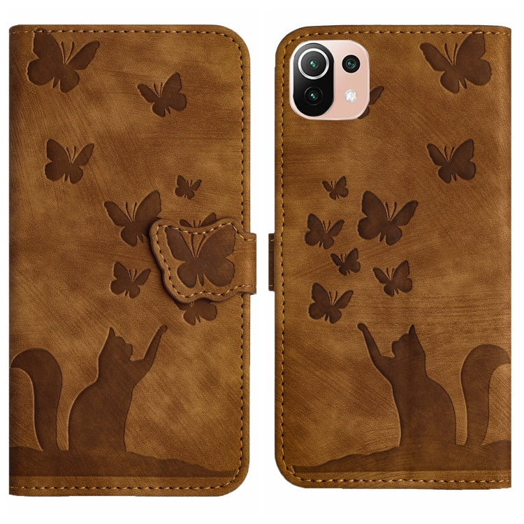 Butterfly Cat Embossing Flip Leather Phone Case, For Xiaomi Poco X3 / X3 NFC / X3 Pro, For Xiaomi Mi 11 Lite, For Xiaomi Redmi Note 10 / 10S, For Xiaomi Redmi Note 10 Pro, For Xiaomi Poco M3/Redmi Note 9 4G, For Xiaomi Redmi 9A, For Xiaomi Redmi 9     ...