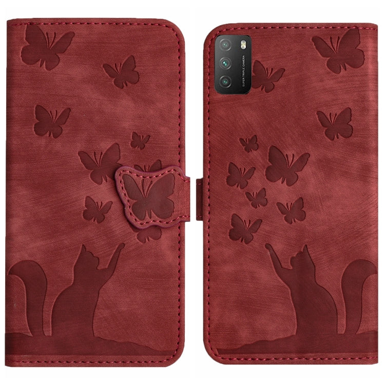 Butterfly Cat Embossing Flip Leather Phone Case, For Xiaomi Poco X3 / X3 NFC / X3 Pro, For Xiaomi Mi 11 Lite, For Xiaomi Redmi Note 10 / 10S, For Xiaomi Redmi Note 10 Pro, For Xiaomi Poco M3/Redmi Note 9 4G, For Xiaomi Redmi 9A, For Xiaomi Redmi 9     ...