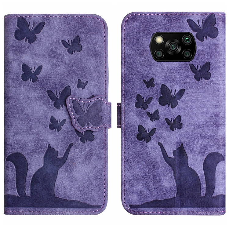 Butterfly Cat Embossing Flip Leather Phone Case, For Xiaomi Poco X3 / X3 NFC / X3 Pro, For Xiaomi Mi 11 Lite, For Xiaomi Redmi Note 10 / 10S, For Xiaomi Redmi Note 10 Pro, For Xiaomi Poco M3/Redmi Note 9 4G, For Xiaomi Redmi 9A, For Xiaomi Redmi 9     ...