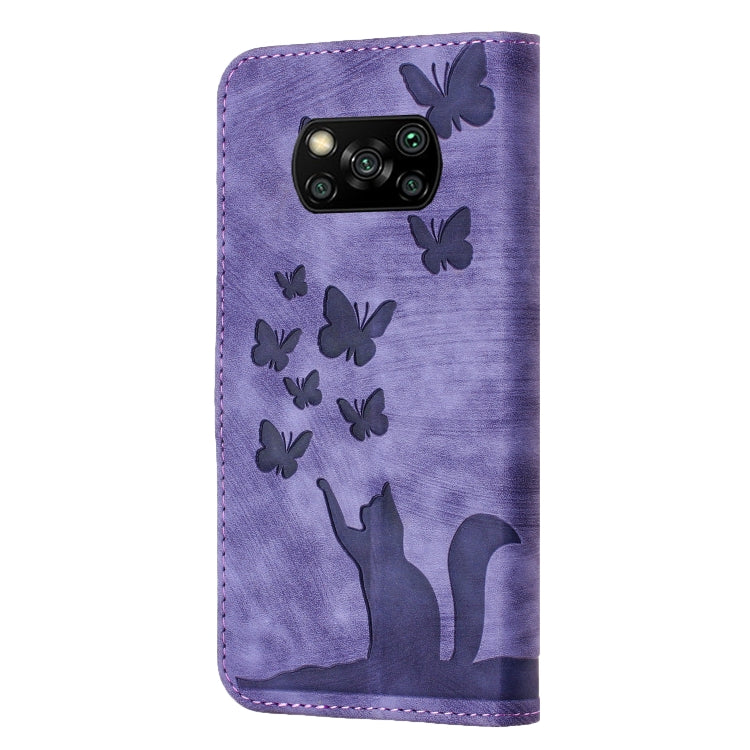 Butterfly Cat Embossing Flip Leather Phone Case, For Xiaomi Poco X3 / X3 NFC / X3 Pro, For Xiaomi Mi 11 Lite, For Xiaomi Redmi Note 10 / 10S, For Xiaomi Redmi Note 10 Pro, For Xiaomi Poco M3/Redmi Note 9 4G, For Xiaomi Redmi 9A, For Xiaomi Redmi 9     ...