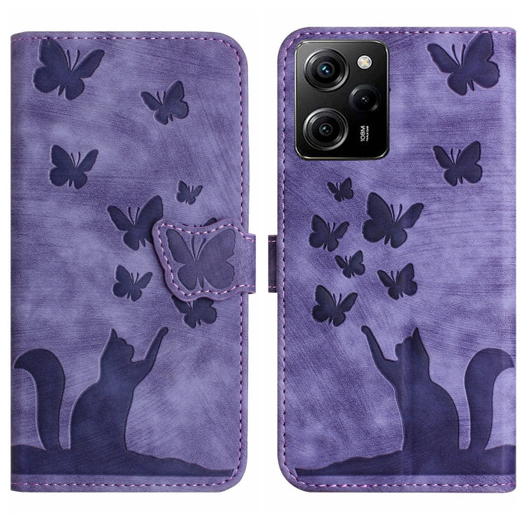 Butterfly Cat Embossing Flip Leather Phone Case, For Xiaomi Redmi 12 4G, For Xiaomi Redmi Note 11/Note 12S 4G Global, For Xiaomi Redmi Note 12 4G Global, For Xiaomi Poco X5 Pro / Redmi Note 12 Pro 5G, For Xiaomi Poco X5 / Redmi Note 12 5G              ...