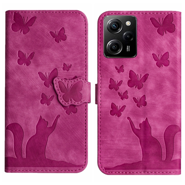 Butterfly Cat Embossing Flip Leather Phone Case, For Xiaomi Redmi 12 4G, For Xiaomi Redmi Note 11/Note 12S 4G Global, For Xiaomi Redmi Note 12 4G Global, For Xiaomi Poco X5 Pro / Redmi Note 12 Pro 5G, For Xiaomi Poco X5 / Redmi Note 12 5G              ...