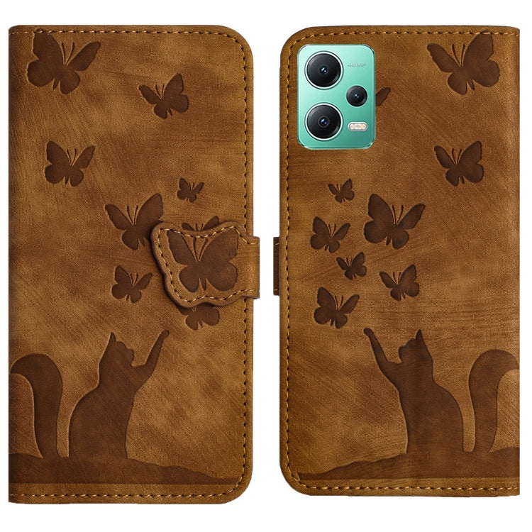 Butterfly Cat Embossing Flip Leather Phone Case, For Xiaomi Redmi 12 4G, For Xiaomi Redmi Note 11/Note 12S 4G Global, For Xiaomi Redmi Note 12 4G Global, For Xiaomi Poco X5 Pro / Redmi Note 12 Pro 5G, For Xiaomi Poco X5 / Redmi Note 12 5G              ...