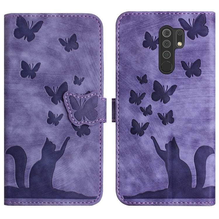 Butterfly Cat Embossing Flip Leather Phone Case, For Xiaomi Poco X3 / X3 NFC / X3 Pro, For Xiaomi Mi 11 Lite, For Xiaomi Redmi Note 10 / 10S, For Xiaomi Redmi Note 10 Pro, For Xiaomi Poco M3/Redmi Note 9 4G, For Xiaomi Redmi 9A, For Xiaomi Redmi 9     ...