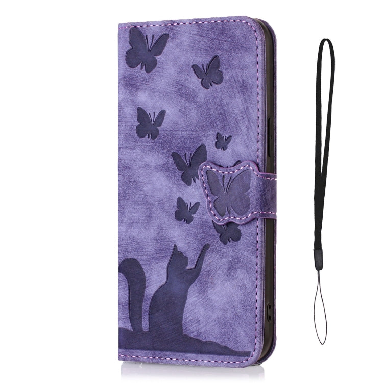 Butterfly Cat Embossing Flip Leather Phone Case, For Xiaomi Redmi 12 4G, For Xiaomi Redmi Note 11/Note 12S 4G Global, For Xiaomi Redmi Note 12 4G Global, For Xiaomi Poco X5 Pro / Redmi Note 12 Pro 5G, For Xiaomi Poco X5 / Redmi Note 12 5G              ...
