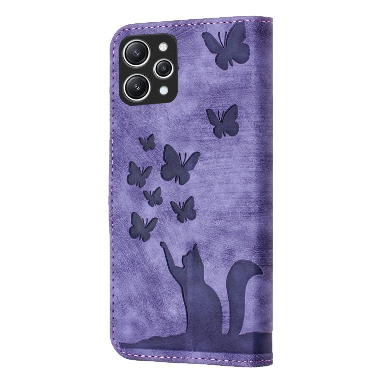 Butterfly Cat Embossing Flip Leather Phone Case, For Xiaomi Redmi 12 4G, For Xiaomi Redmi Note 11/Note 12S 4G Global, For Xiaomi Redmi Note 12 4G Global, For Xiaomi Poco X5 Pro / Redmi Note 12 Pro 5G, For Xiaomi Poco X5 / Redmi Note 12 5G              ...