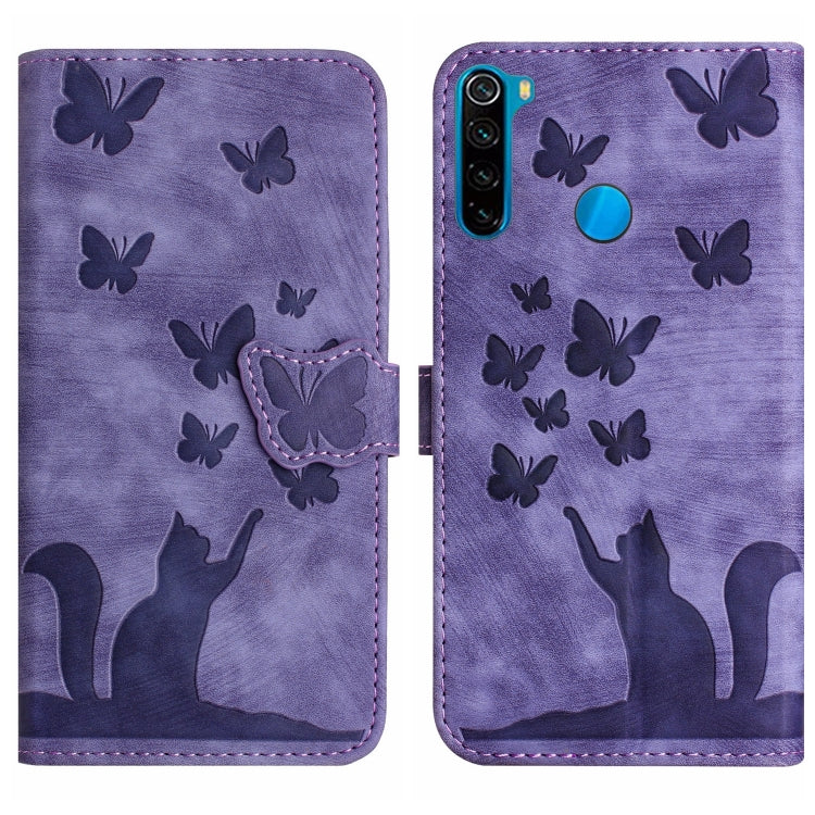 Butterfly Cat Embossing Flip Leather Phone Case, For Xiaomi Redmi Note 8, For Xiaomi Redmi Note 8 Pro