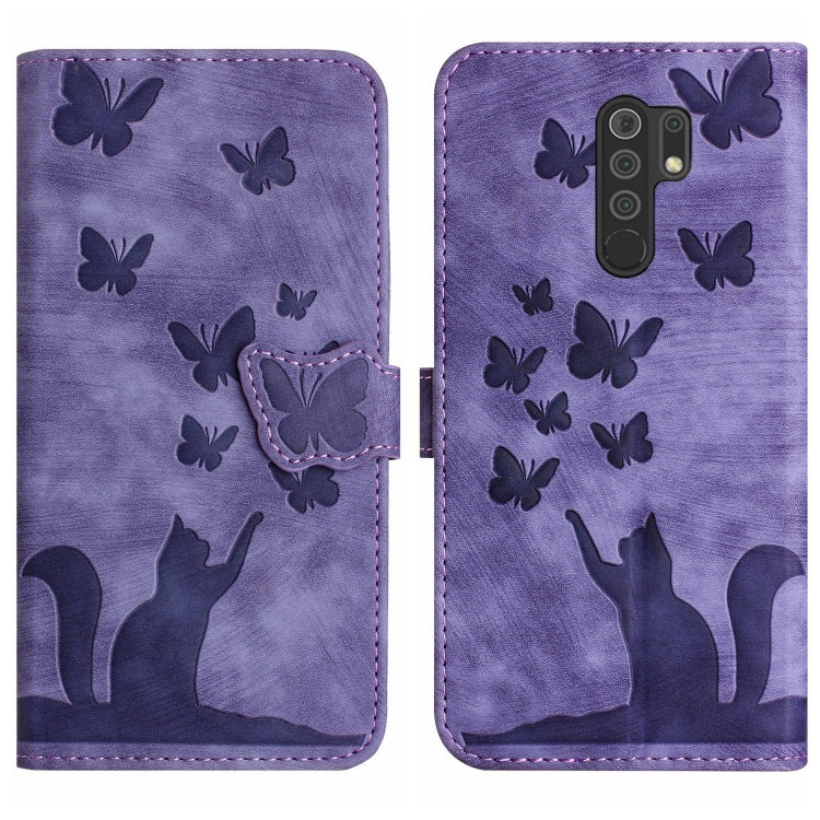 Butterfly Cat Embossing Flip Leather Phone Case, For Xiaomi Redmi Note 8, For Xiaomi Redmi Note 8 Pro
