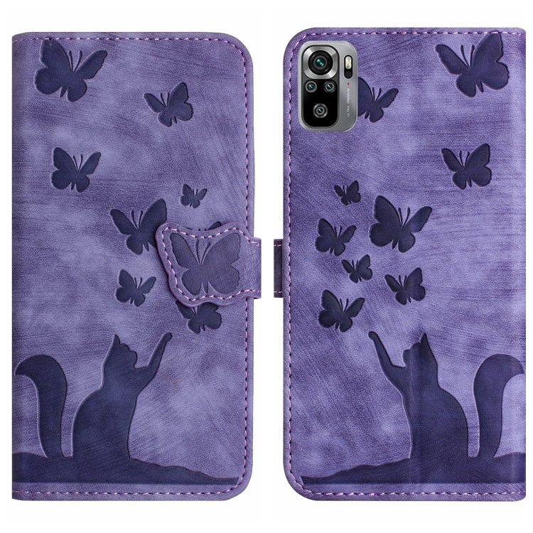 Butterfly Cat Embossing Flip Leather Phone Case, For Xiaomi Poco X3 / X3 NFC / X3 Pro, For Xiaomi Mi 11 Lite, For Xiaomi Redmi Note 10 / 10S, For Xiaomi Redmi Note 10 Pro, For Xiaomi Poco M3/Redmi Note 9 4G, For Xiaomi Redmi 9A, For Xiaomi Redmi 9     ...