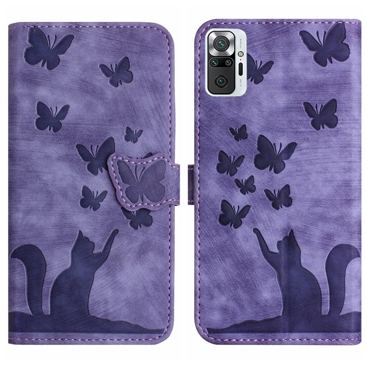 Butterfly Cat Embossing Flip Leather Phone Case, For Xiaomi Poco X3 / X3 NFC / X3 Pro, For Xiaomi Mi 11 Lite, For Xiaomi Redmi Note 10 / 10S, For Xiaomi Redmi Note 10 Pro, For Xiaomi Poco M3/Redmi Note 9 4G, For Xiaomi Redmi 9A, For Xiaomi Redmi 9     ...