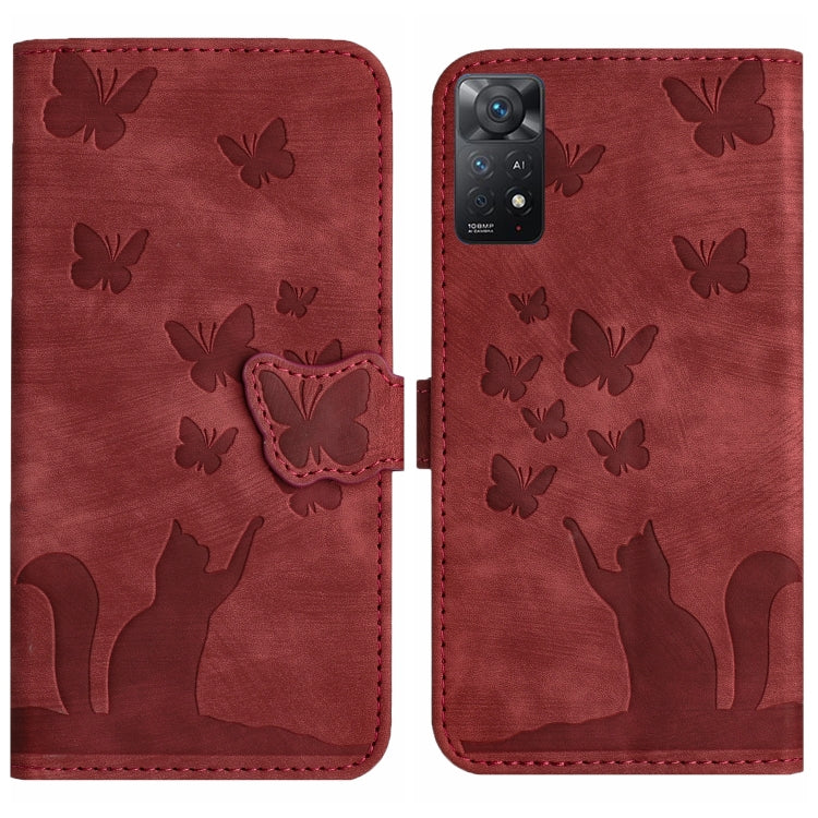 Butterfly Cat Embossing Flip Leather Phone Case, For Xiaomi Redmi 12 4G, For Xiaomi Redmi Note 11/Note 12S 4G Global, For Xiaomi Redmi Note 12 4G Global, For Xiaomi Poco X5 Pro / Redmi Note 12 Pro 5G, For Xiaomi Poco X5 / Redmi Note 12 5G              ...